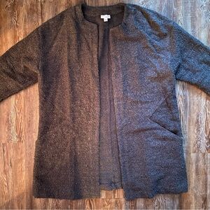 PureJill J. Jill Women's Gray Open-Front Coat